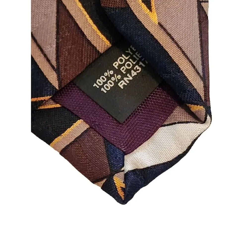 #6373 Oleg Cassini NWT green blue white Necktie Polyester